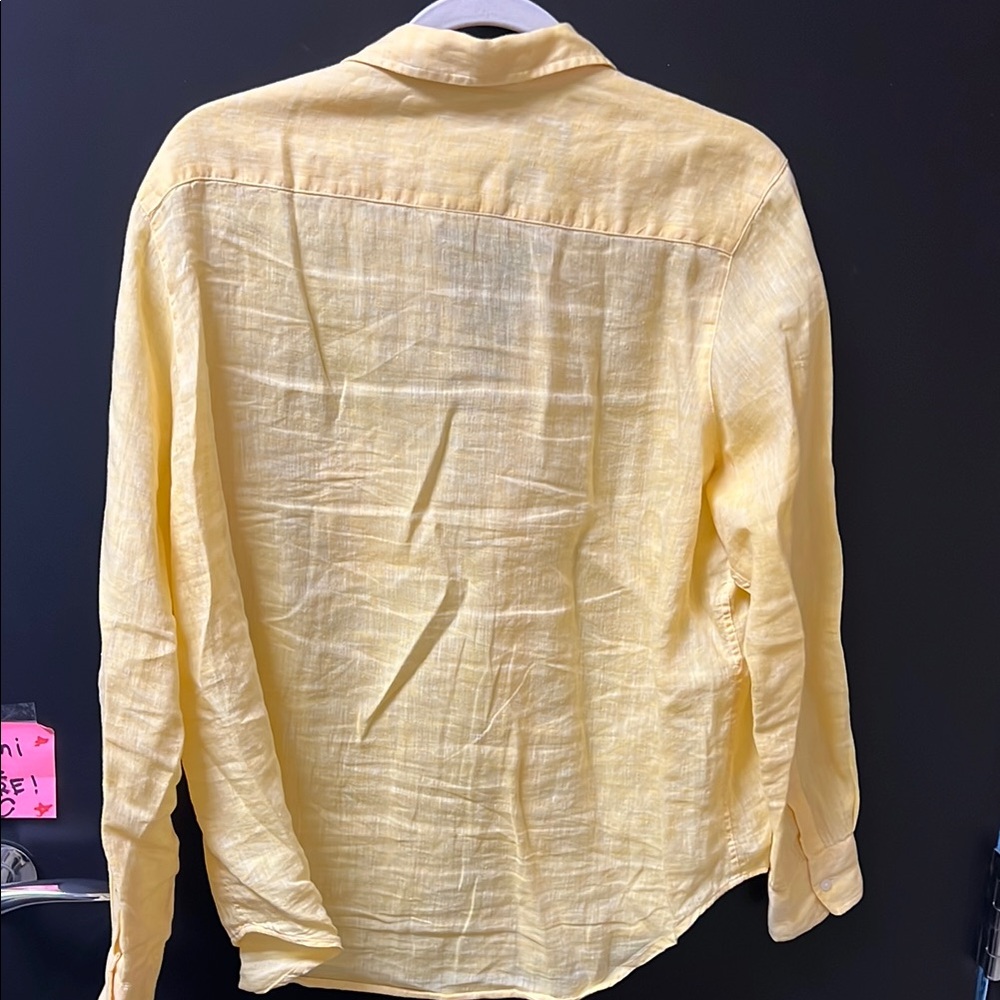 Frank & Eileen Light Yellow Casual Shirt linen - Picture 7 of 7